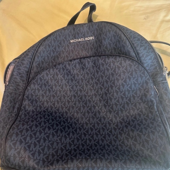 Michael Kors Men's Navy Patterned Backpack